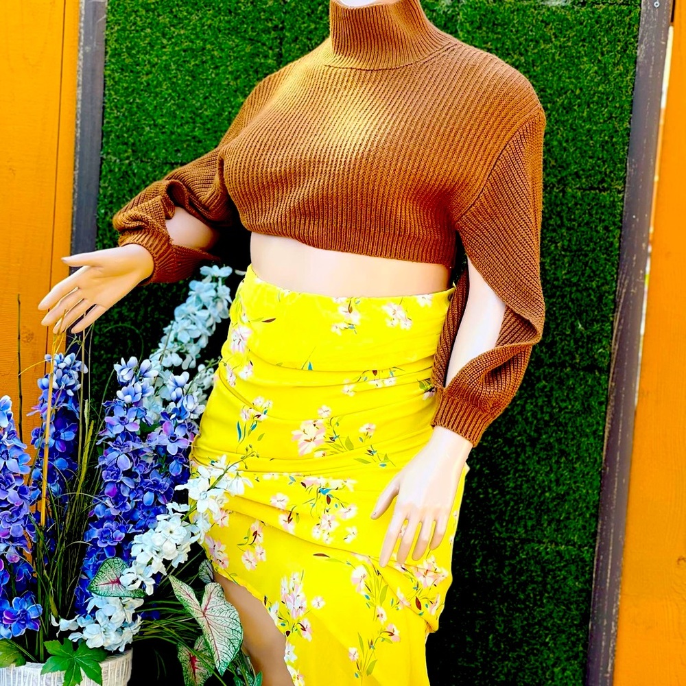 Brown high neck sweater